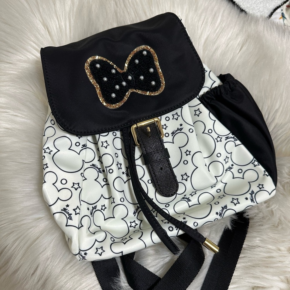 Stoney Clover Lane Mickey Forver Mini Backpack w/ Minnie bow patch